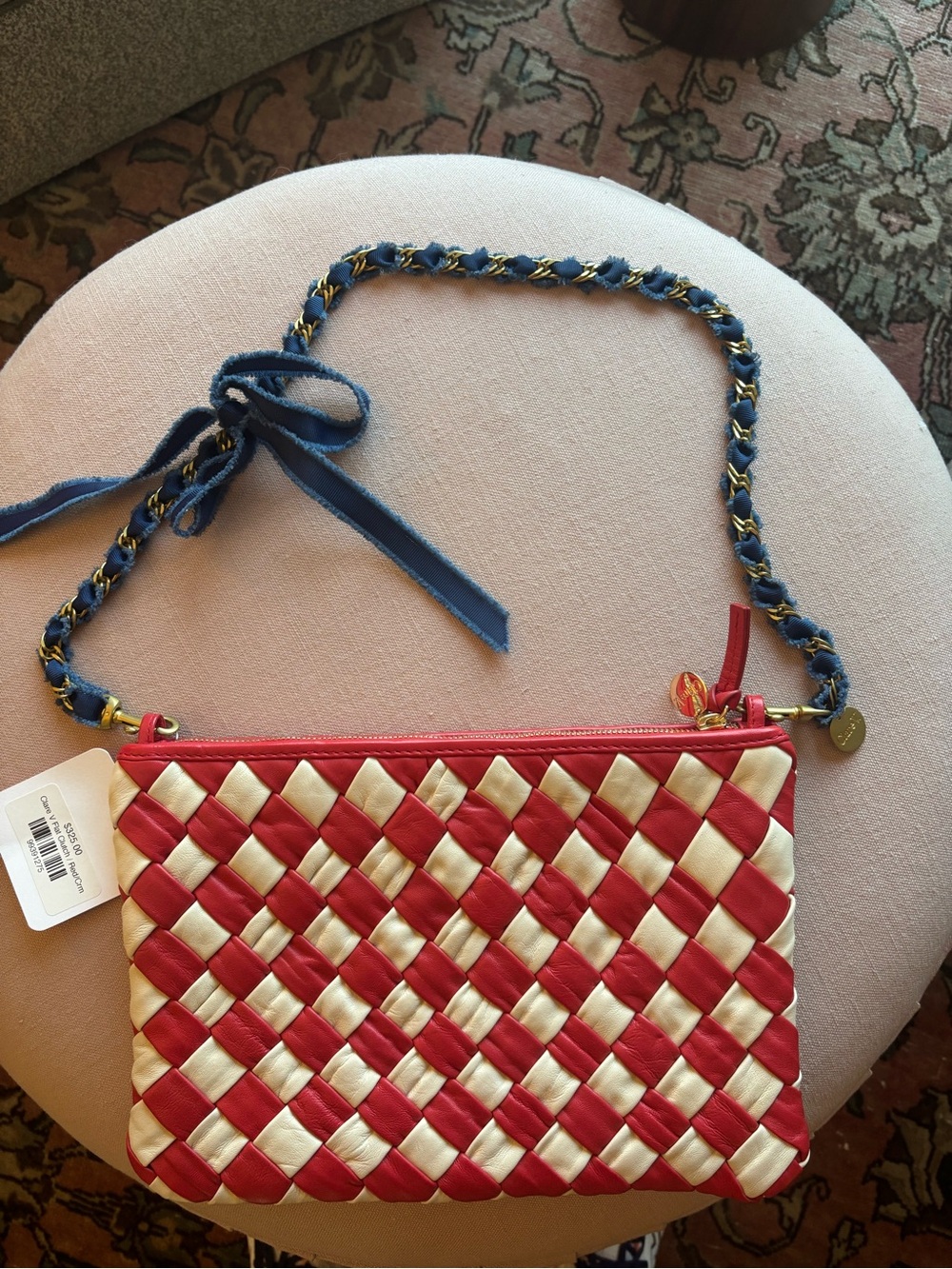 clare V 
 Woven Leather Chain Shoulder Bag – New With Tags